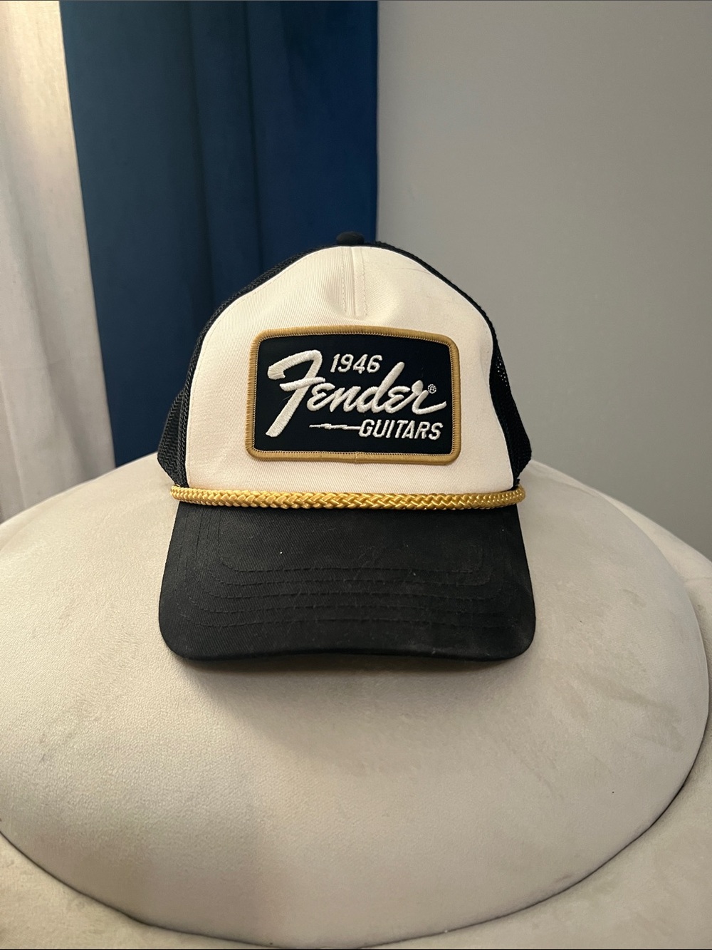Fender Black, White & Gold Trucker Hat